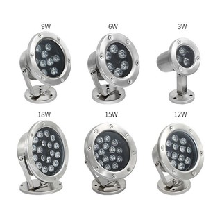 Đèn LED âm nước dạng đế ánh sáng trắng IP 68 chống nước tuyệt đối chiếu sáng sân vườn hồ cá Koi