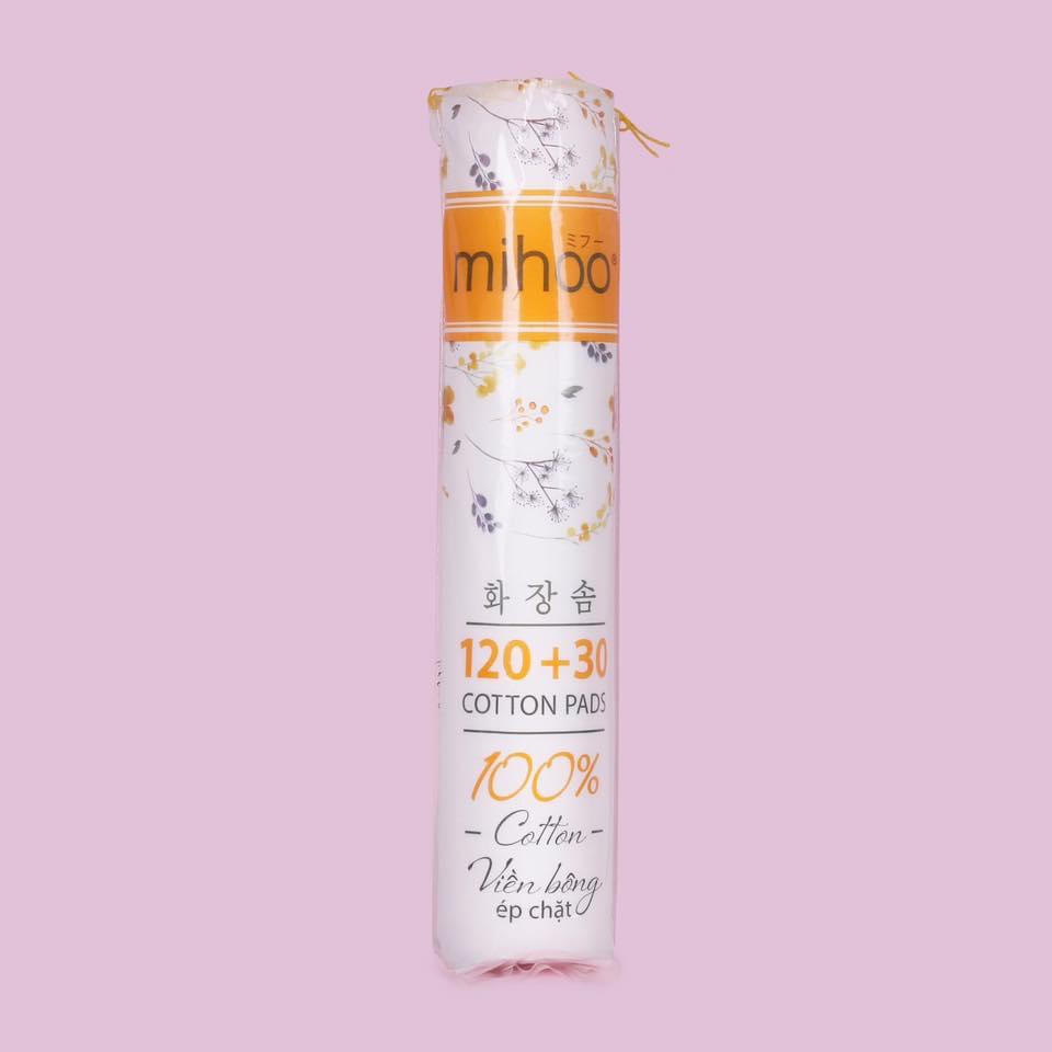 Bông tẩy trang Mihoo 120+30 Cotton Pad Chính Hãng