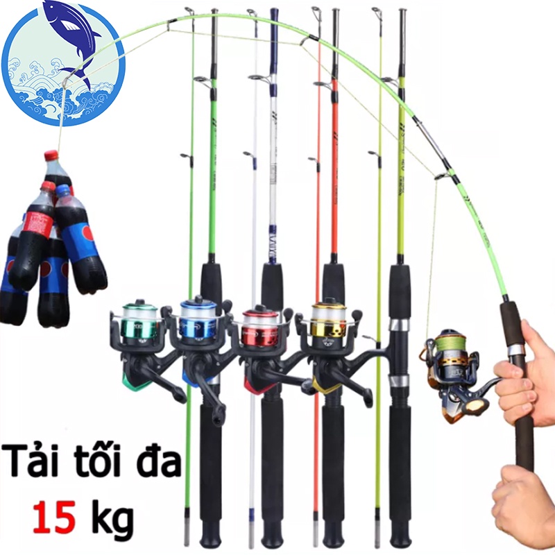 🔥thanh toán khi giao hàng🔥Combo Cần Câu Cá 2 Phần Cần Câu 1,2M với Cuộn Quay 3BB với Bộ Dây Câu Cá Nước Mặn Nước Ngọt