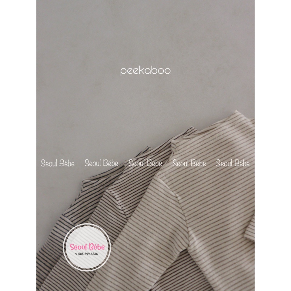Áo giữ nhiệt cao cổ Neck Tee cho bé 8-20kg hãng Peekaboo thu đông 2022