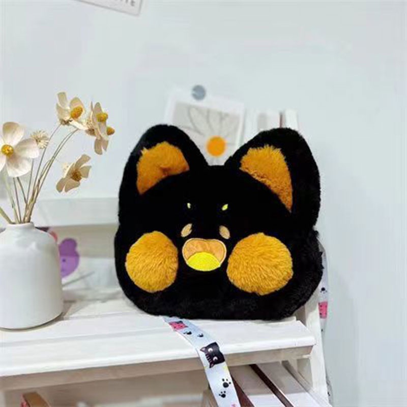 Túi Đeo Chéo Đựng Điện Thoại Hình Chú Mèo Nhồi Bông Đáng Yêu Dành Cho Nữ