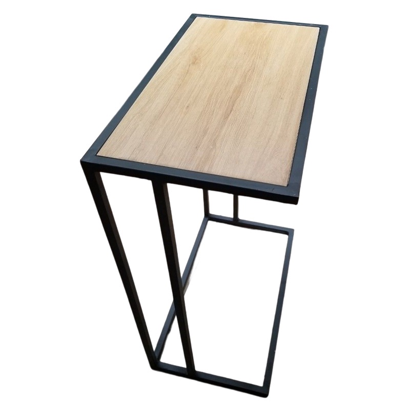 Bàn laptop mini đa năng chân sắt - Bàn trà sofa phòng khách QAB01 KT tổng 50 x 30 x 67 cm