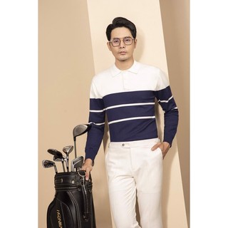 Áo len adam store xanh pha trắng al033