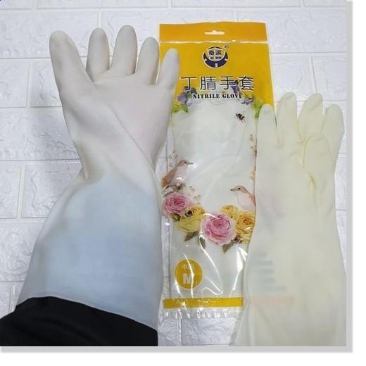 PVN53000 GĂNG TAY CAO SU SIÊU DAI [MÀU TRẮNG] Giá Rẻ