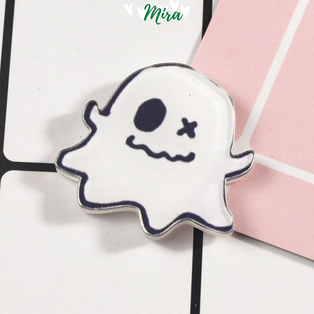 Ghim Cài Huy Hiệu Acrylic  Pin Cài Trang Trí Áo Mũ Nón Túi Xách Ví Cặp Balo Đi Học Cực Cute MIRA-GC00802