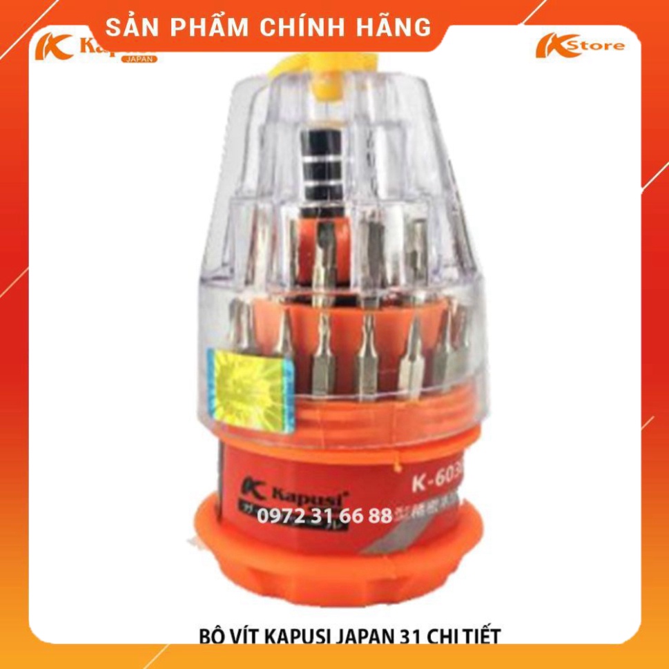 BỘ TUA VÍT ĐA NĂNG 31 CHI TIẾT KAPUSI JAPAN - DỤNG CỤ SỬA ĐIỆN THOẠI, MÁY TÍNH, ĐỒ ĐIỆN TỬ
