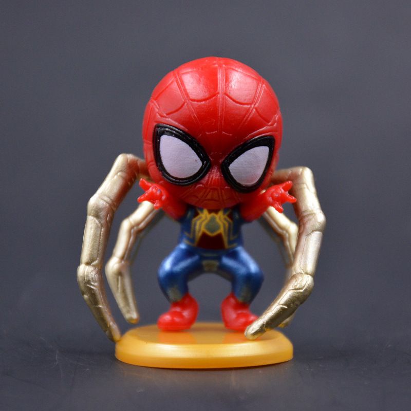 Cute Spiderman Mini Figures PVC Miniature Desktop Cake Topper Decoation