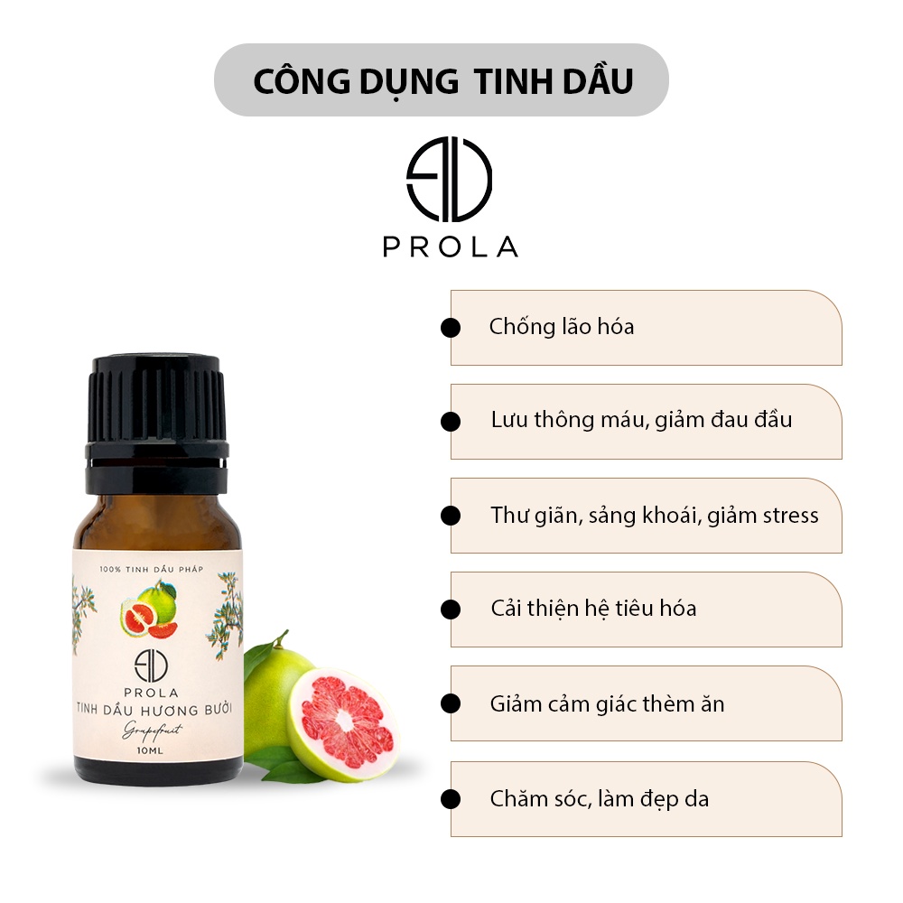 Tinh dầu thiên nhiên PROLA Hương Bưởi Grape Fruit giúp đuổi muỗi, thanh lọc không khí