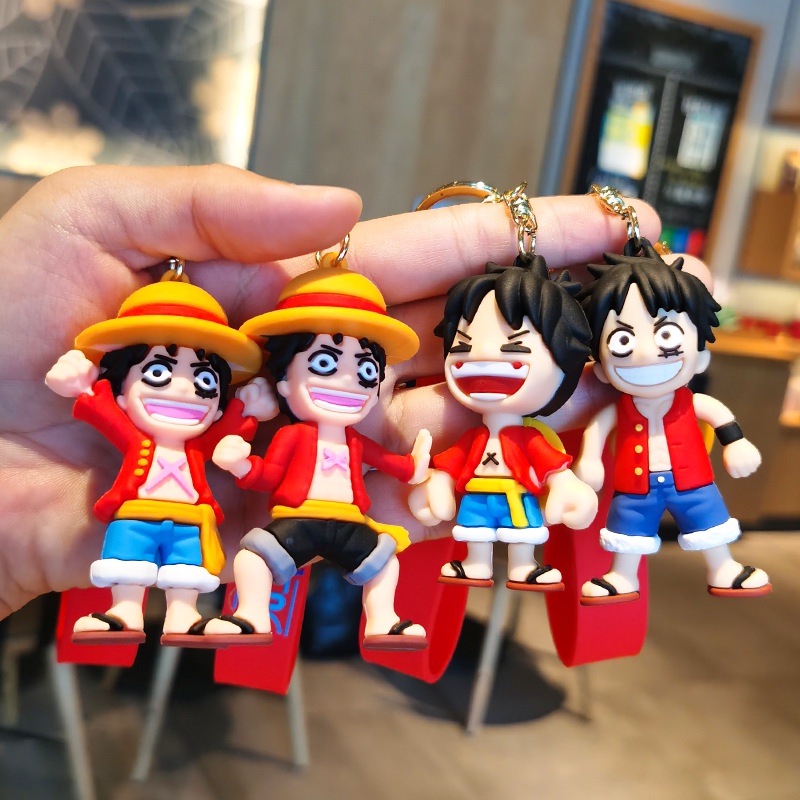 2 Móc Chìa Khóa PVC Hình Nhân Vật Luffy Trong ONE PIECE BY2