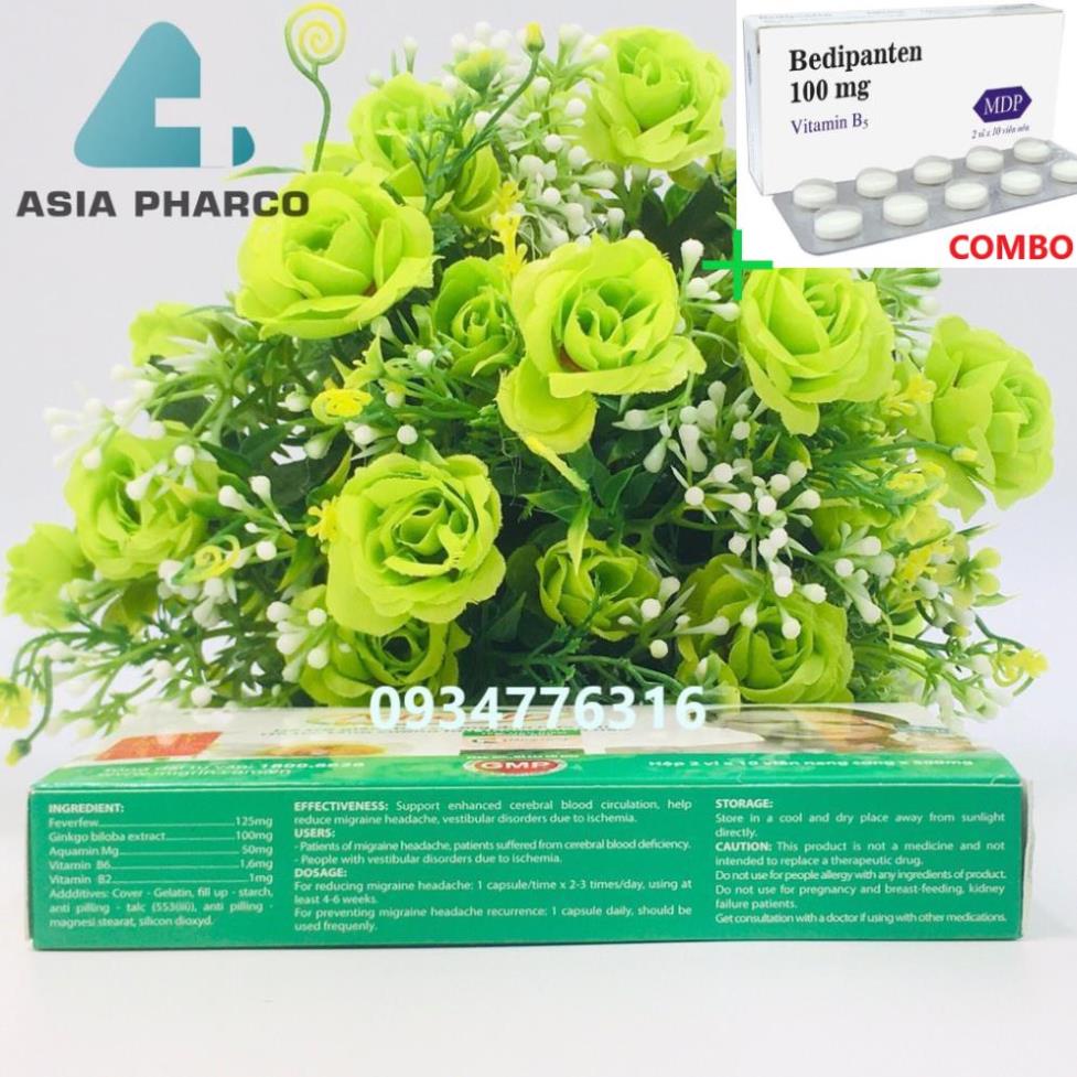 Combo Bedipanten 100mg +  ✅ Migrin - hỗ trợ giảm đau nửa đầu