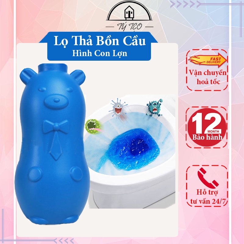 Lọ Thả Bồn Cầu - Chai Thả Bồn Cầu Hình Con Heo Diệt Khuẩn Hiệu Quả, Khử Mùi Bồn Cầu,Không Để Lại Cặn - Gia Dụng Tý Tẹo