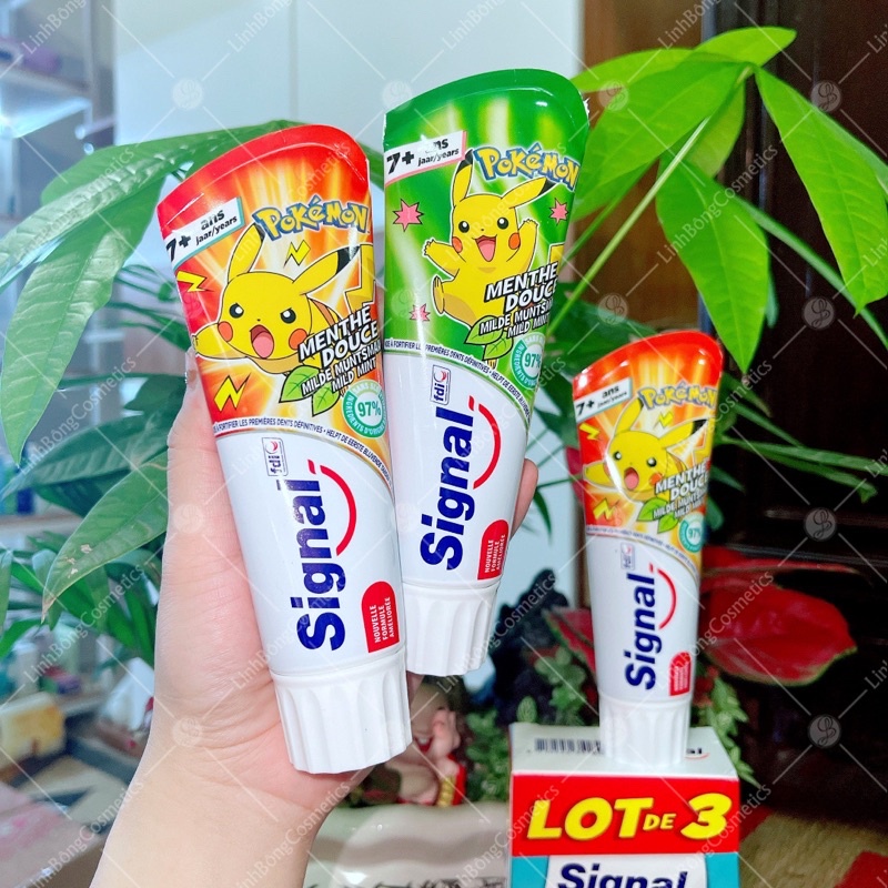 KEM ĐÁNH RĂNG TRẺ EM SIGNAL JUNIOR MENTHE DOUCHE POKEMON