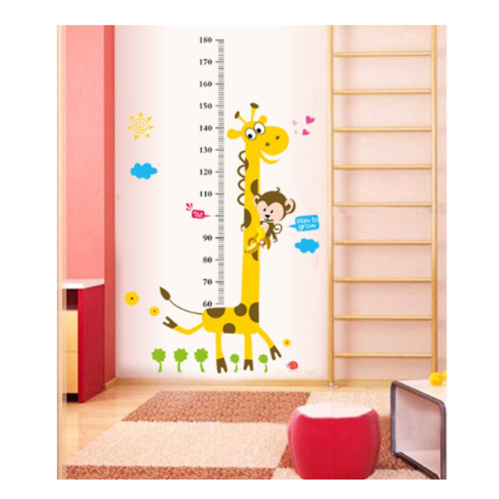 TD03_Tranh Decal dán tường thước đo chiều cao cho bé
