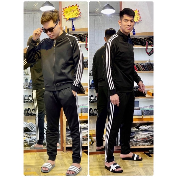 Bộ thể thao nam cổ bomber, bộ đồ thu đông cao cấp, bộ thể thao dài tay nam khoá kéo