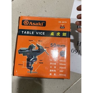 Ê tô kẹp bàn 50mm đa năng có mâm xoay 360 độ Asaki