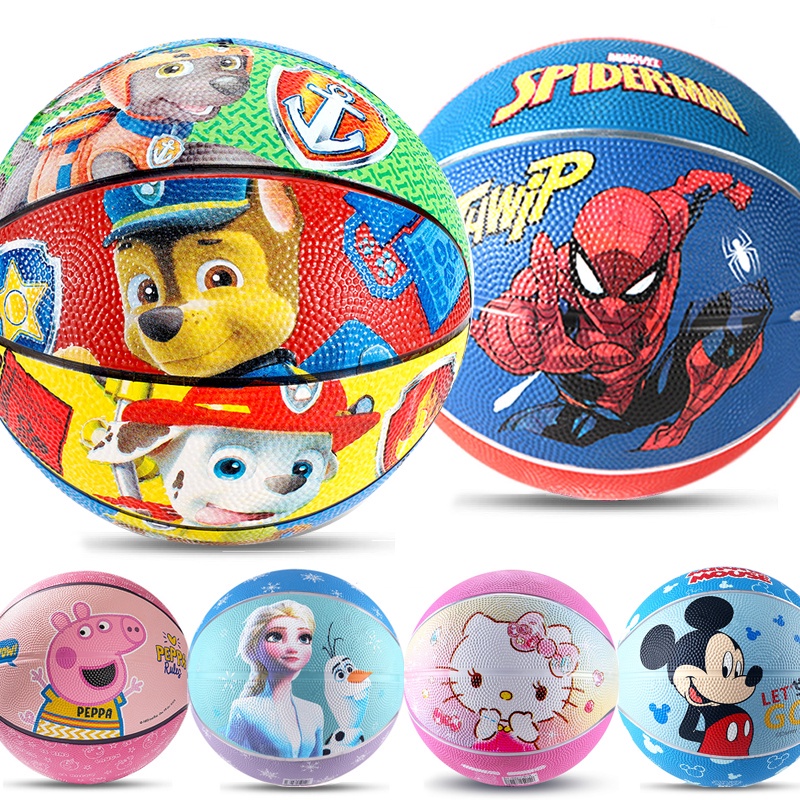 Bóng rổ PAW Patrol/Spider-Man / Elsa size 3 - Bóng rổ số 3 - ĐƯỢC CHỌN MÀU - tặng kèm lưới và Kim bơm -Tết Việt Nam Holiday