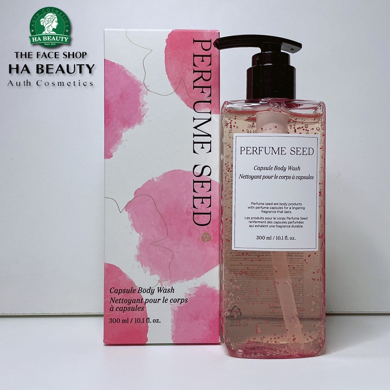 Sữa tắm dưỡng ẩm tốt trắng da thơm hương nước hoa hồng lưu hương lâu The Face Shop Perfume Seed Capsule Body Wash 300ml