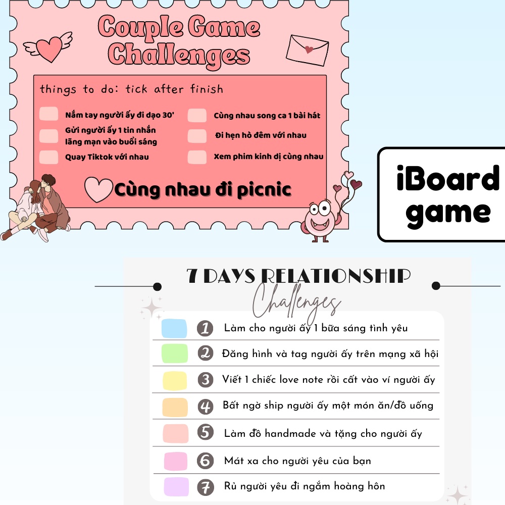 Thử Thách Tình Yêu Dành Cho Cặp Đôi - Couple Challenges, Relationship Challenges, Couple Game, Game Cặp Đôi