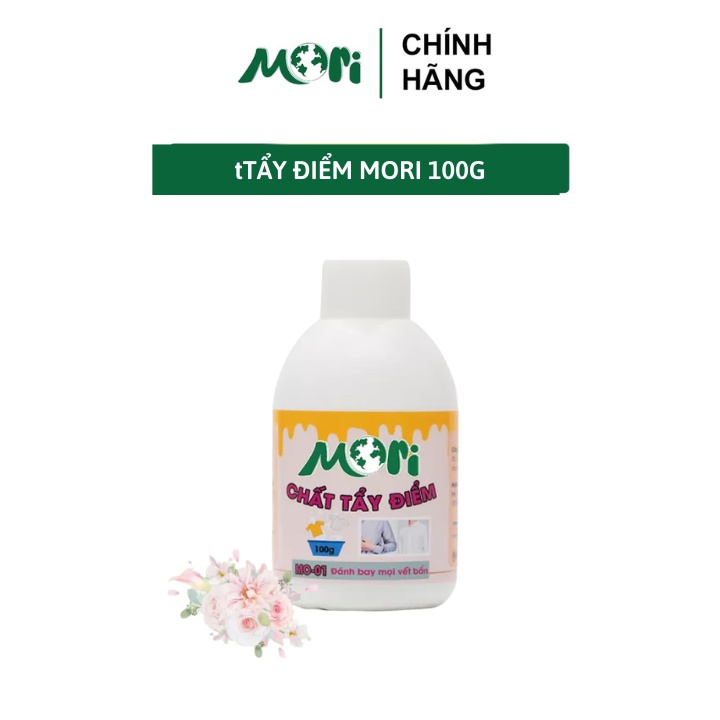 Chất tẩy điểm Mori, tẩy vết cà phê, nhựa cây, vết bẩn cứng đầu trên quần áo, lọ 100g