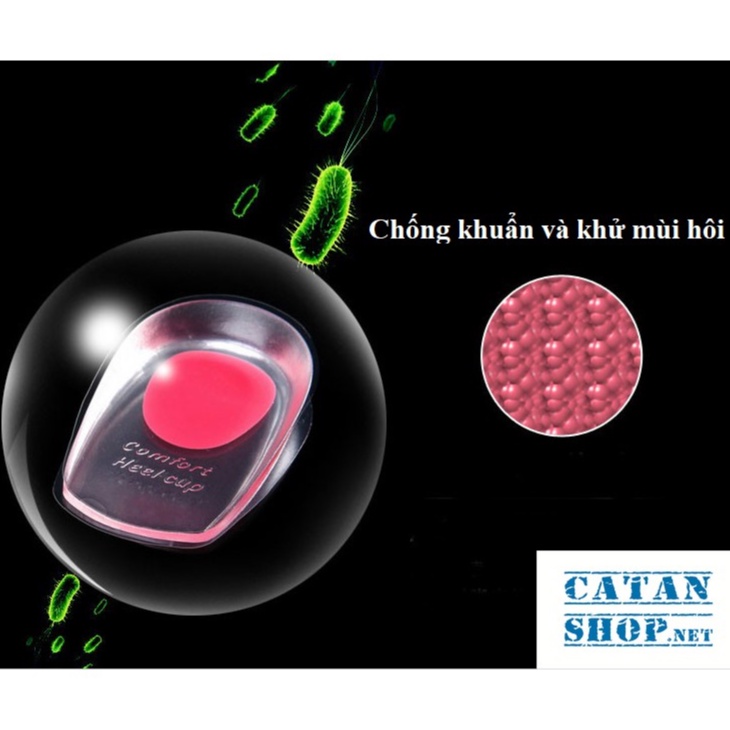 Lót giày tăng chiều cao silicon 1.5cm bảo vệ gót chân, phòng ngừa, giảm đau gai gót chân, chai chân GD240-LGiayBVKD