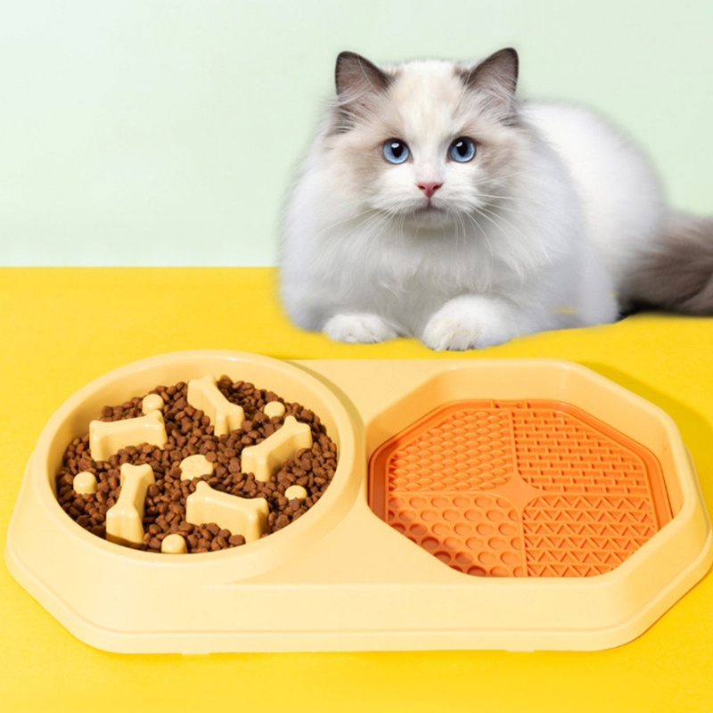 Bát Đựng Thức Ăn 2 Trong 1 Giúp Chống Kẹt Tay Dành Cho Chó