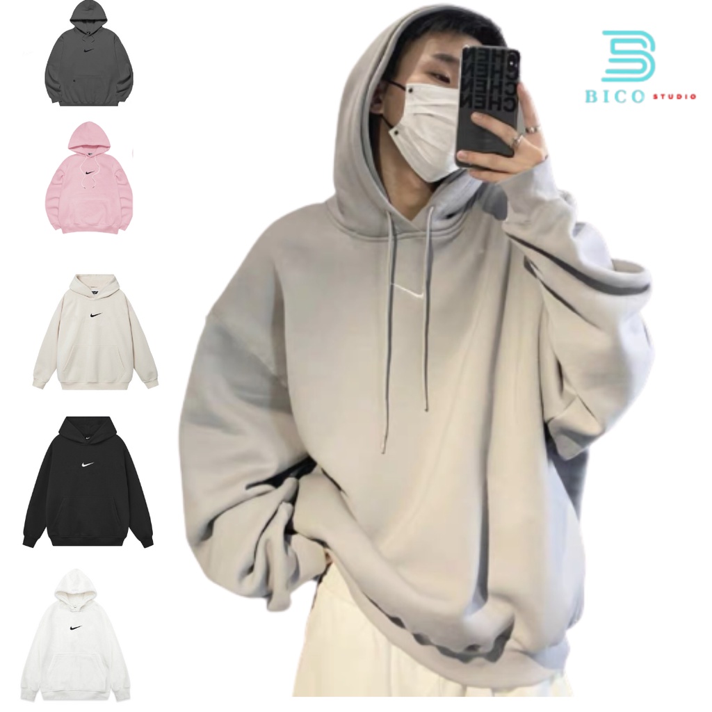 Áo hoodie nike thêu dày dặn khoác nỉ nam nữ unisex BICO STUDIO