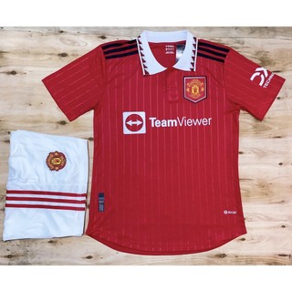 Bộ quần áo CLB bóng đá Manchester United đỏ cổ trụ