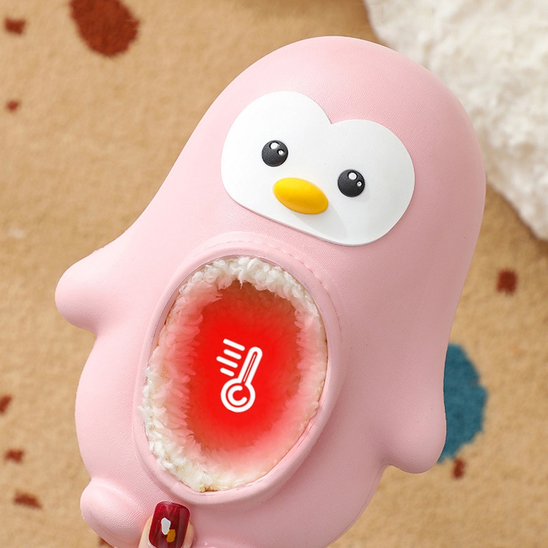 Dép Bông EVA Đi Trong Nhà Hình Chim Cánh Cụt Đáng Yêu Chống Trơn Trượt Giữ Ấm Thời Trang Mùa Đông