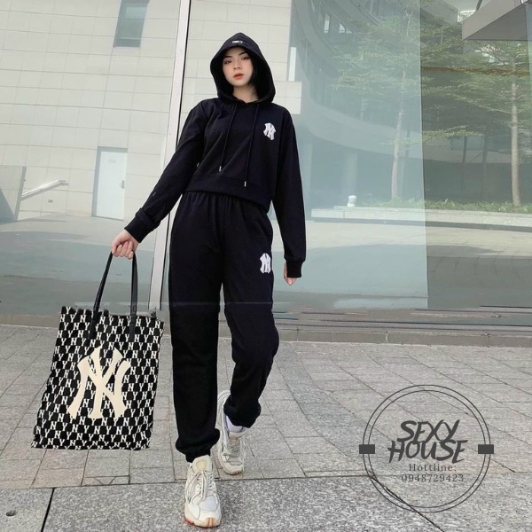 Bộ thể thao nữ, Set bộ NY vải Umi Hàn Quốc loại 1 B18 SEXYHOUSE