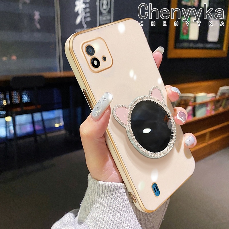 Ốp Điện Thoại Chống Sốc Có Giá Đỡ Cho Realme C20 C20A Narzo 50i C11 2021