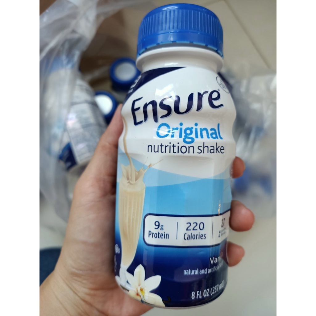 Lốc 6 chai sữa bột pha sẵn Ensure Original vani 237ml