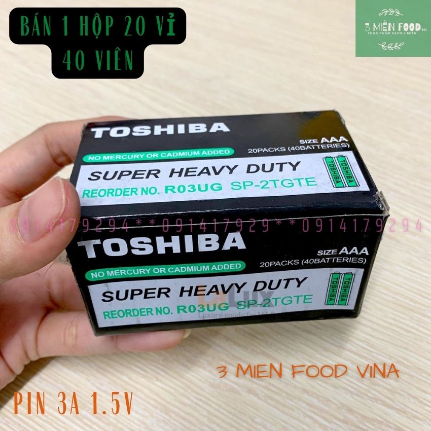 Pin AAA TOSHIBA 1.5V- Pin 3A , Pin Tiểu Nhỏ, Dùng Cho Remote Máy Lạnh, Đồ Chơi.. 3 MIỀN FOOD VINA