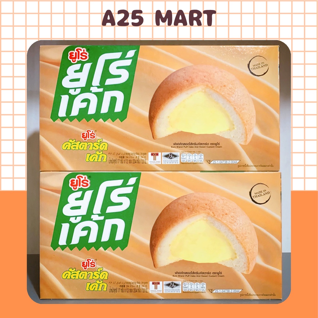 Bánh Trứng Thái Lan Euro Custard Cake Hộp 204g