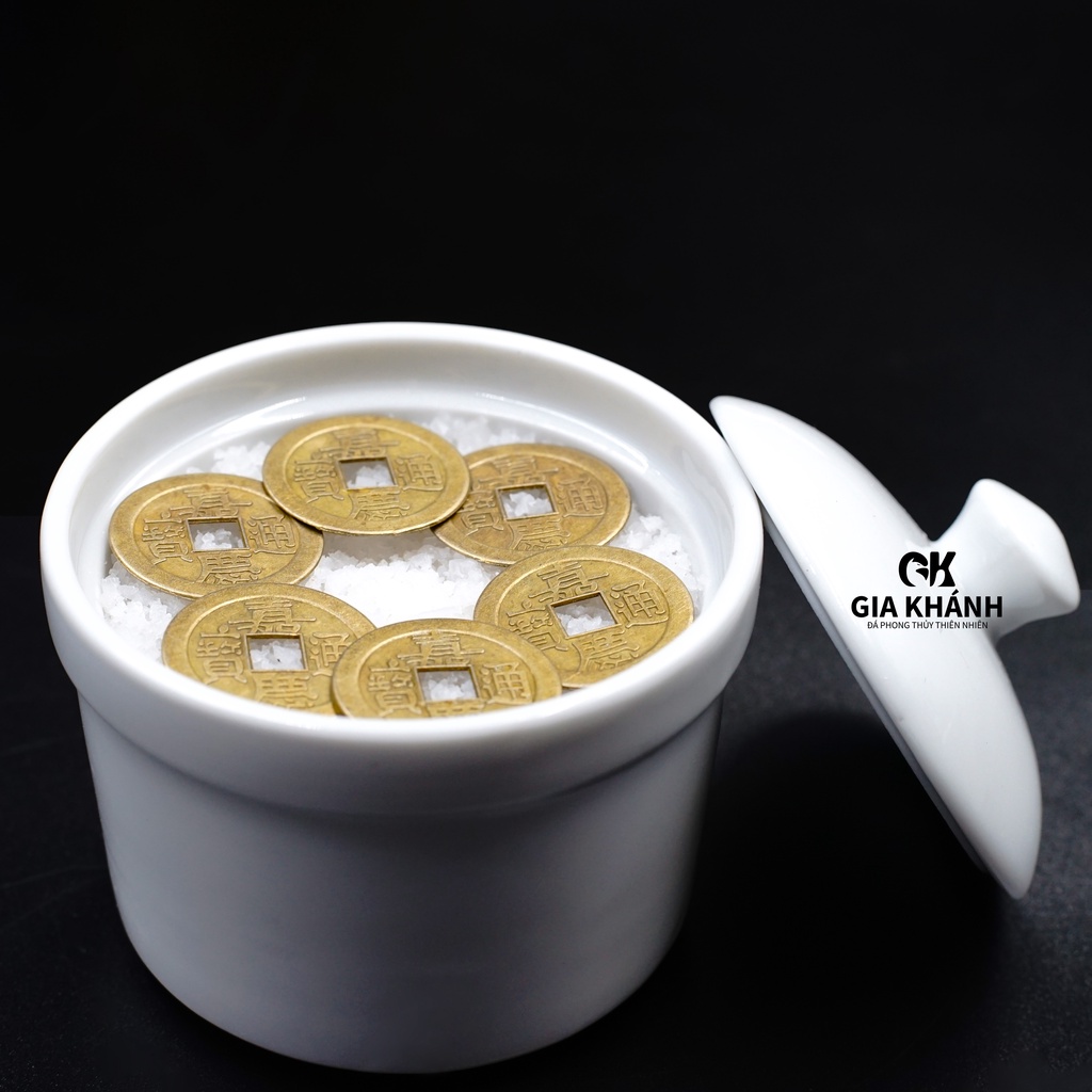 HŨ MUỐI + ĐỒNG XU PHONG THỦY TRỪ PHONG LONG VÀ XUI XẺO