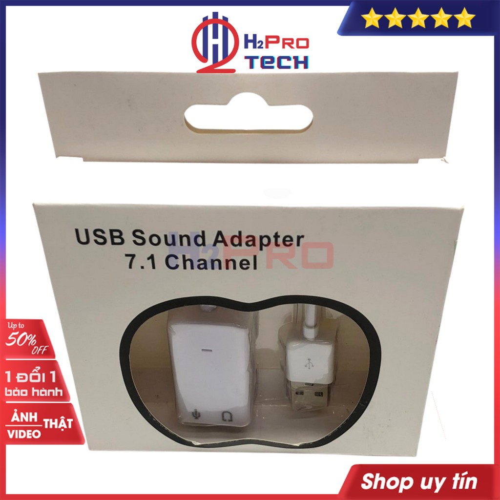 Usb Sound Card 7.1, Đầu Chuyển Cổng Usb Sang 2 Giắc Âm Thanh Cho Máy Tính Dễ Cài Đặt Và Sử Dụng-H2Pro Tech