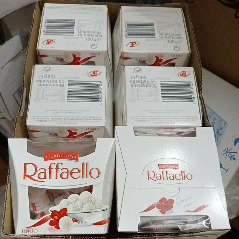 Combo Thùng 6 hộp socola dừa Rafaello Đức 150g date 13/3/24