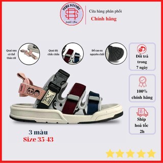 Giày sandal mol nam nữ 3 quai ngang quai hậu tháo rời êm bền đi học đi làm đi du lịchfull size mã ms1801- siristore