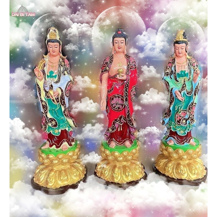 Nay gieo duyên tượng Phật 8,3 tấc - Đức A Di Đà - Composite vẽ gấm thủ công tỉ mỉ tinh xảo