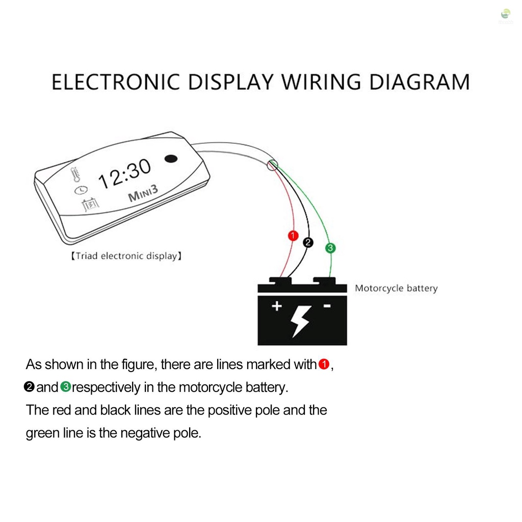 Đồng Hồ Kỹ Thuật Số 3 Trong 1 DC 6V-30V + Nhiệt Kế + Vôn Kế IP67 Chống Thấm Nước Cho Tàu Thuyền / Xe Hơi