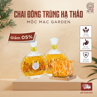 500ml Chai thủy tinh đông trùng hạ thảo tươi Mộc Mạc Garden