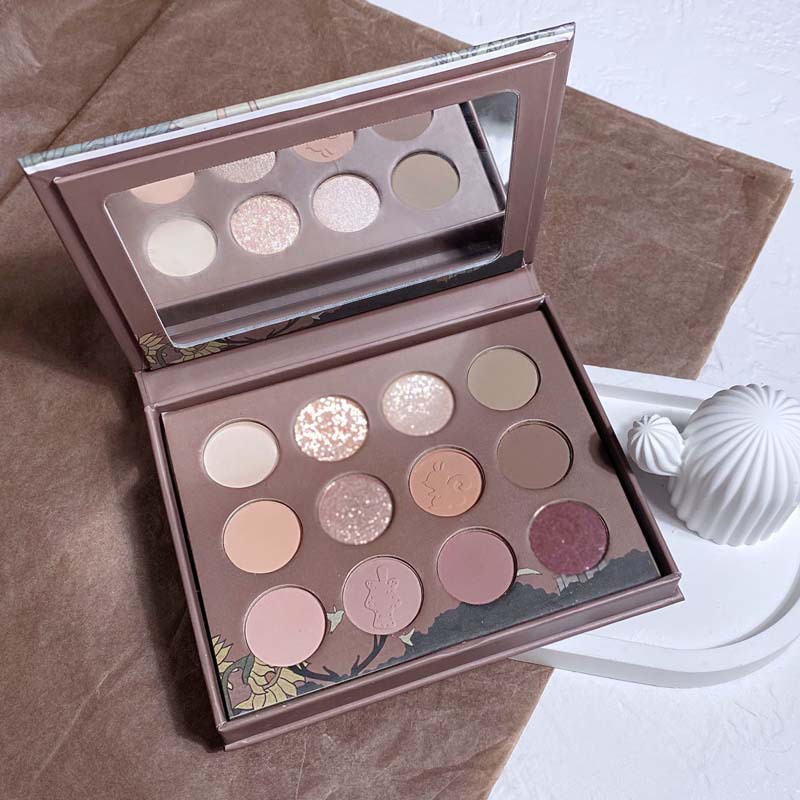 Bảng Phấn Mắt MUGE LEEN 12 Màu Tông Nhũ Và Lì Trang Điểm Cho Học Sinh