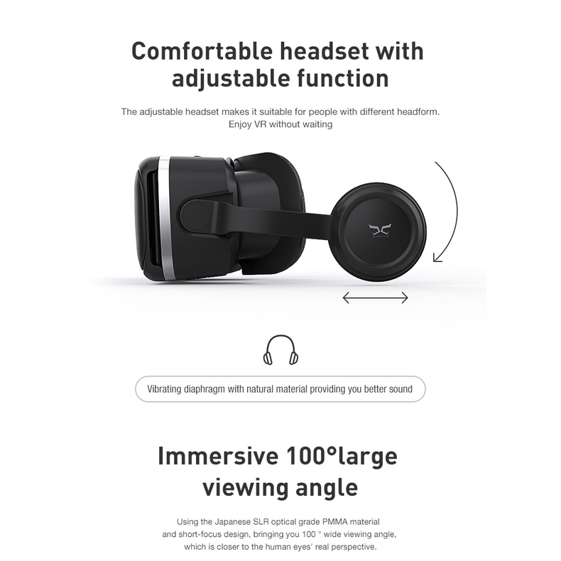 Kính Thực Tế Ảo VR Shinecon 3D Tương Thích Với iPhone Và Android Phone G10 Metaverse VR