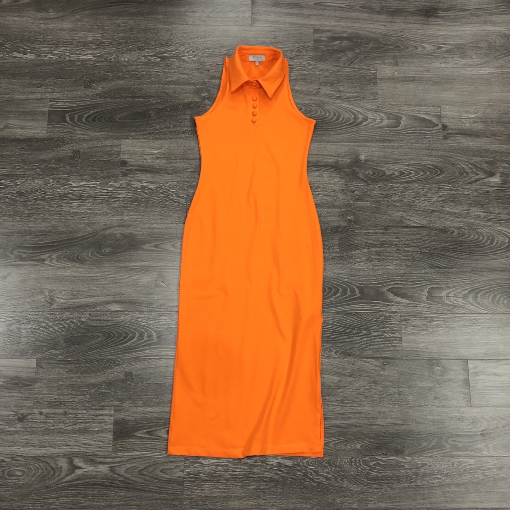 Đầm maxi cổ polo