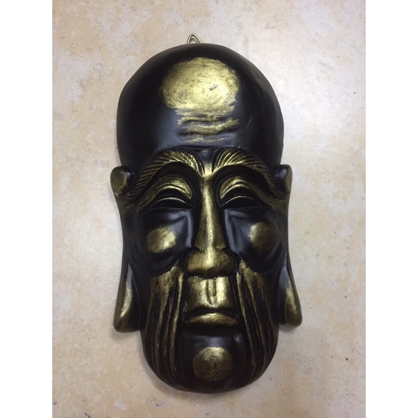 Mặt nạ gỗ trang trí treo tường hình La Hán