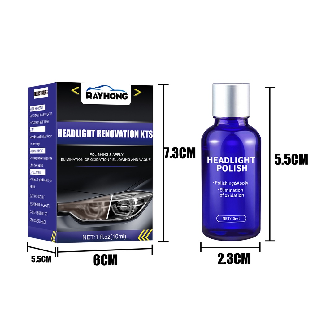 ⚡Hot Sale⚡Car 9H Headlight Cover Len Restorer Repair Liquid Polish Cleaner Accessories-ISHOW