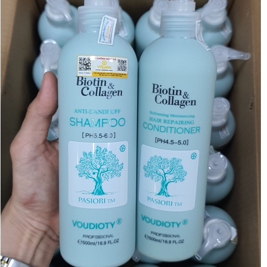 Dầu gội biotin & collagen trắng phục hồi tóc chống rụng tóc kích thích mọc tóc hàng chính hãng 500ml-1000ml