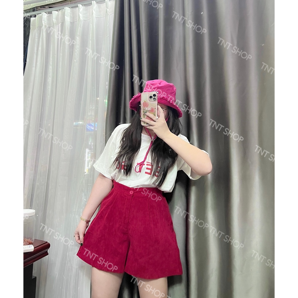 SET ÁO THUN GET GO + QUẦN NGỐ NHUNG [ TNT SHOP BIGSIZE 60KG - 90KG ]