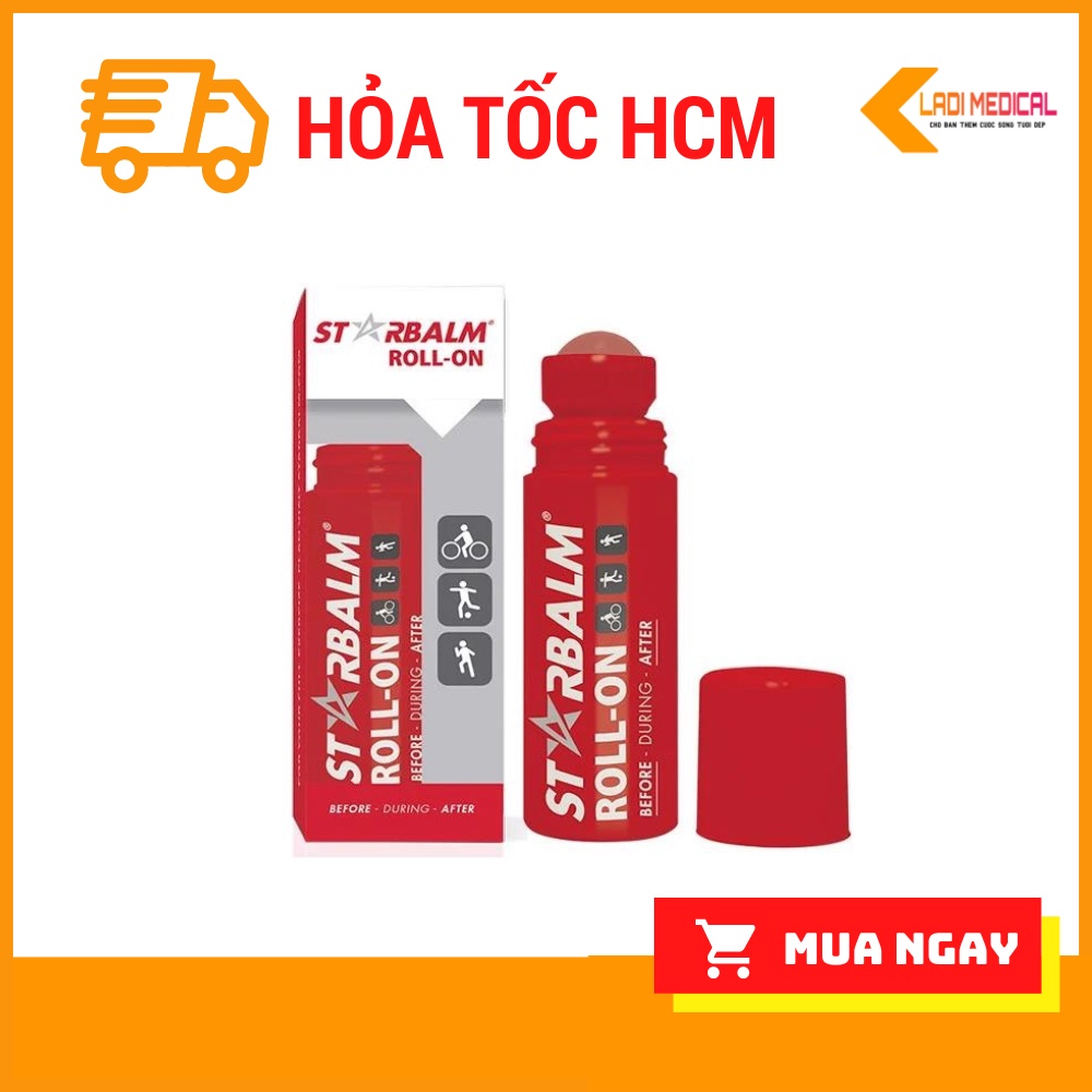 Chai lăn làm nóng cơ STARBALM Roll - On 75ml dùng trước và sau khi chơi thể thao