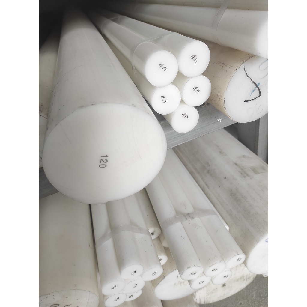 Thanh nhựa POM D120x100mm Hàn Quốc phi tròn đặc