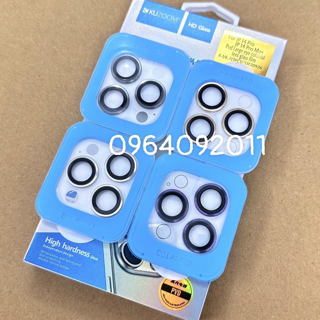 Bộ dán kính Kuzoom bảo vệ từng mắt camera cho iPhone 14, 14 Pro, 14 Plus, 14 Pro Max